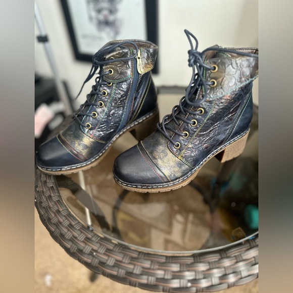 L’Artiste by Spring Step Leather Lace-Up Boots - Fallinluv Size 7 women - Picture 4 of 13